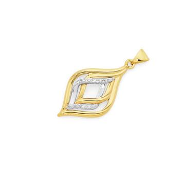 9ct Gold Diamond Triple Kite Pendant
