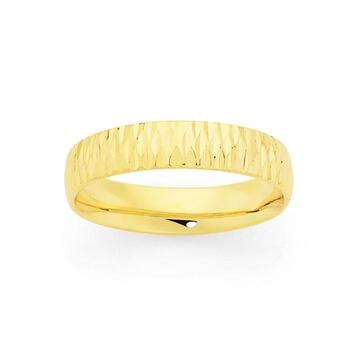 9ct Gold Diamond Cut Dress Ring