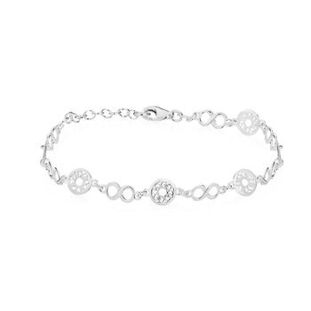 Sterling Silver Boho Filigree Circle & Infinity Bracelet
