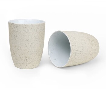 Granite Latte Set (2) 330ml 11.2oz - White