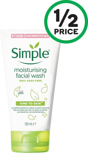 woolworths simple face wash