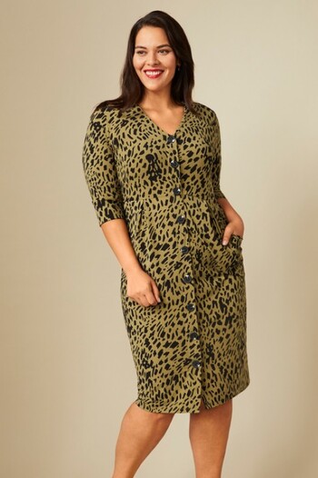 Sara Knit Button Through Dress