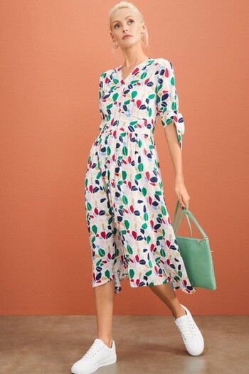 Emerge Tie Sleeve Midi Dress