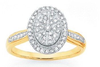 9ct Gold Diamond Ring