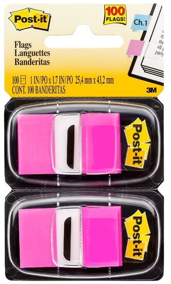 Post-it Flags 2 Pack Bright Pink