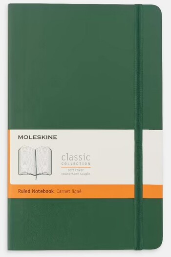 Moleskine Classic Soft Cover Ruled Notebook Myrtle Green