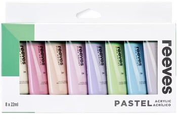 Reeves Acrylic Paint 22mL 8 Pack Pastel