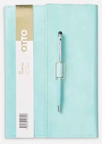 Otto A5 Tri-Fold Notebook with Pen Pocket 192 Pages Green