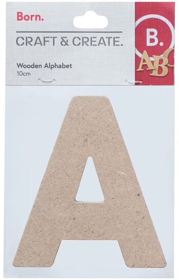 Born Wooden Alphabet Letter A 10cm