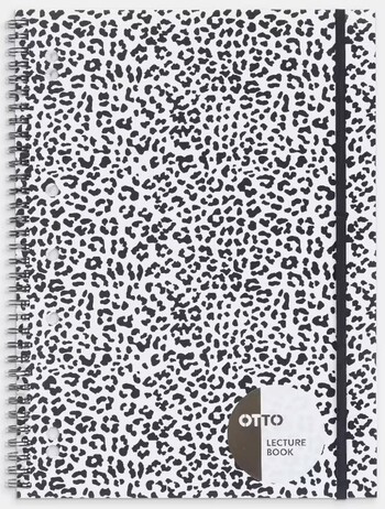 Otto A4 Lecture Book 200 Page Leopard