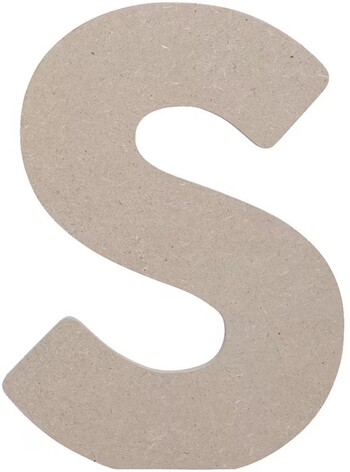 Born Wooden Alphabet Letter S 20cm