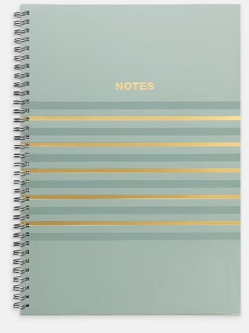 Otto A4 Spiral Notebook 200 Pages Stripes