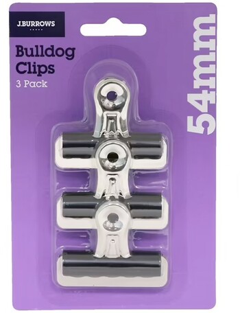 J.Burrows 54mm Bulldog Clips 3 Pack