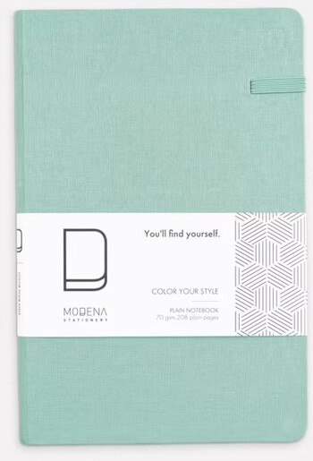 Modena Color Your Style A5 Notebook Linen Blank Teal