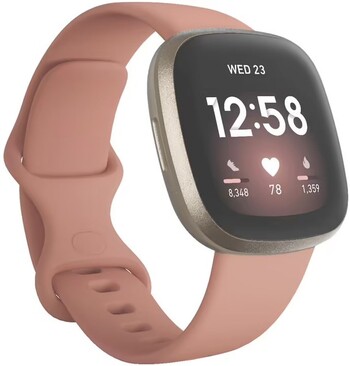 Fitbit Versa 3 Smart Fitness Watch Pink and Gold