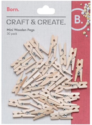 Born Mini Wooden Pegs 30 Pack