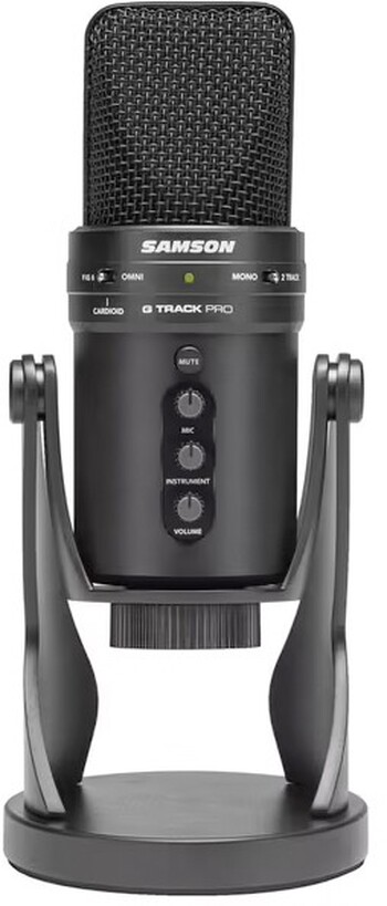 Samson G-Track Pro USB Microphone with Audio Interface Black