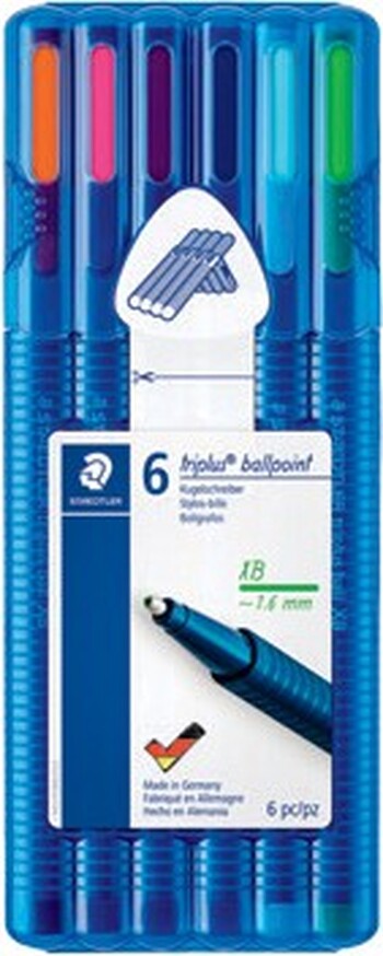 Staedtler Triplus 437X Ballpoint Pen 6 Pack
