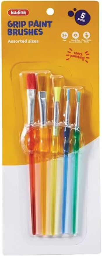 Kadink Grip Paintbrushes 5 Pack