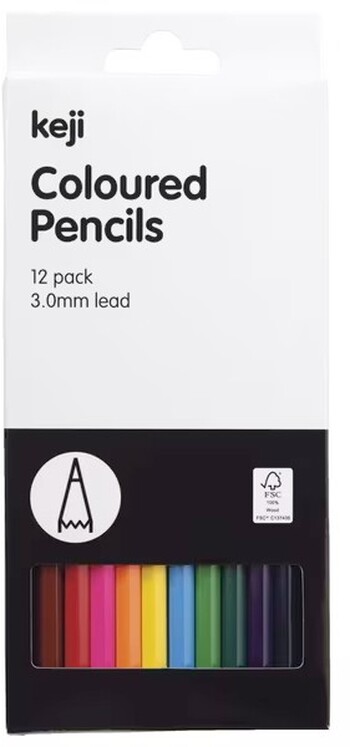Keji Coloured Pencils 12 Pack