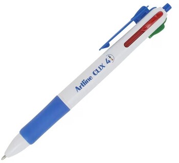 Artline Clix 4 Colour Retractable Ballpoint Pen White Barrel