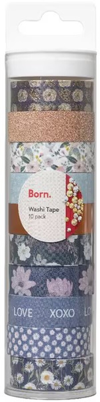 Born Washi Tape Floral 10 Pack