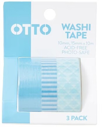 Otto Washi Tape Blue 3 Pack
