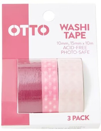 Otto Washi Tape Pink 3 Pack