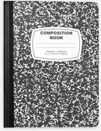 Composition Book Black