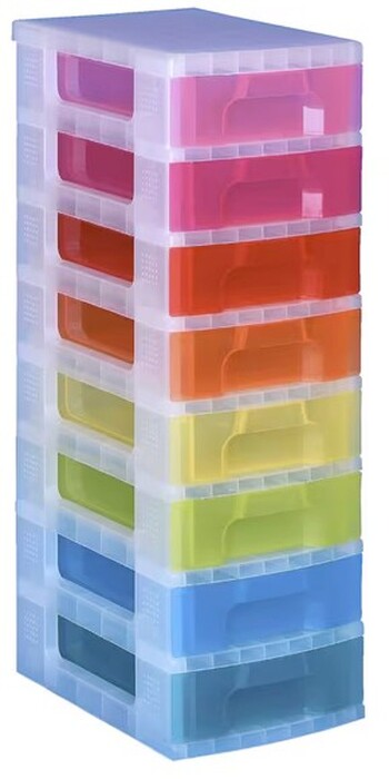 Really Useful Box 8 Drawer Storage Assorted Colours
