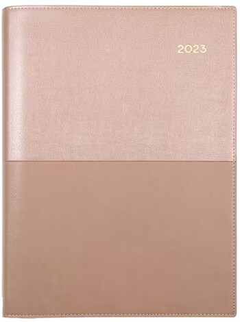Collins A4 Day to Page 2023 Vanessa Diary Rose Gold