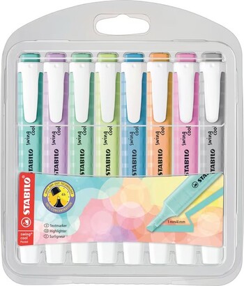Stabilo Swing Cool Highlighters Pastel 8 Pack