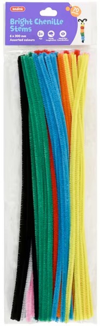 Kadink Chenille Stems Bright 70 Pack (Pipe Cleaners)