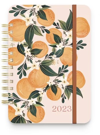Orange Circle 2023 Do It All Weekly Planner Fruit & Flora
