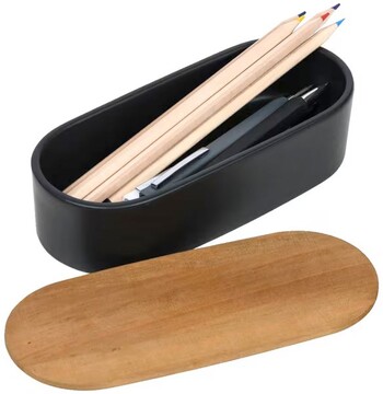 Otto Ceramic Pen Tray with Lid