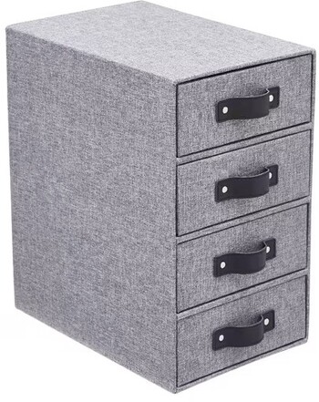 Otto Recycled 4 High Drawers Grey
