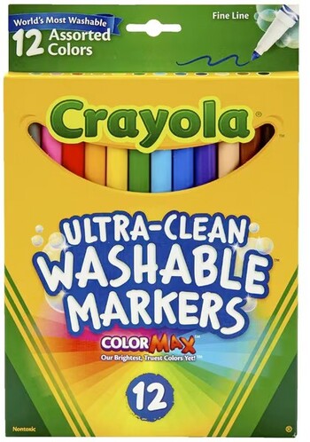 Crayola Ultra-Clean Fine Line Markers 12 Pack