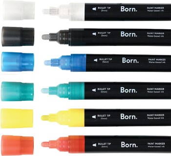 Born Paint Markers 5mm Assorted 20 Pack