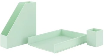 Otto 3 Piece Plastic Desk Set Green
