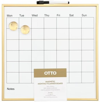 Otto Square Planner Board 356 x 356 Gold