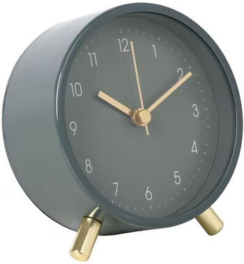 Otto Paris Metal Desk Clock Gray