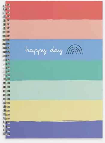 Keji A4 Notebook 160 Pages Rainbow Stripe