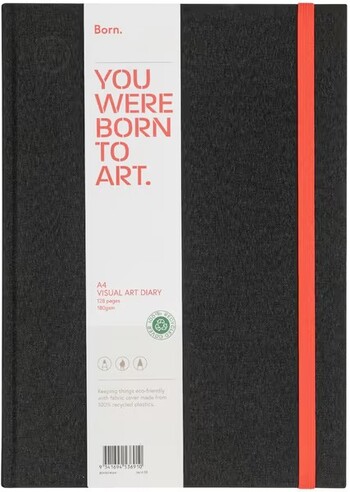 Born A4 Hardbound Visual Art Diary 128 Pages 180gsm