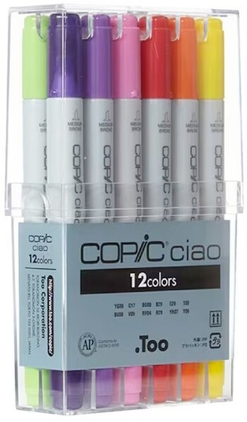 Copic Ciao Markers Assorted 12 Pack