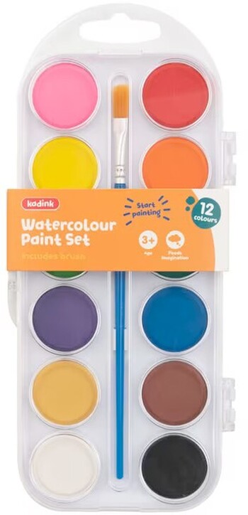 Kadink Watercolour Paint Set 12 Colours