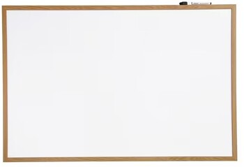 J.Burrows Magnetic Whiteboard 900 x 600mm Oak