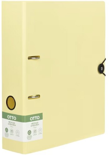 Otto A4 Post Consumer Recycled Lever Arch Lemon