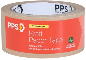 PPS Kraft Paper Tape 50mm x 25m