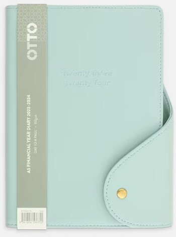 Otto A5 Day-to-Page Diary FY2023 Teal