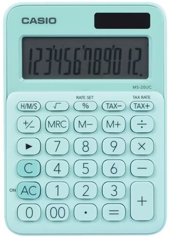 Casio 12 Digit Desk Calculator Mint MS20UC